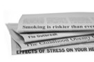 stack of newspapers with wellness headlines